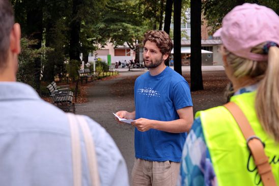 Immer am Anfang und sehr beliebt: Präsentation von "Gsünder Basel" auf dem Winkelriedplatz ... (FM)
