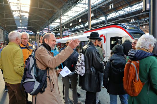 Startklar am Bahnhof Basel SBB! Von hier startete unsere gemeinsame Reise Richtung Freiburg im Breisgau