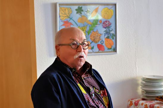 Werner Siebler empfing uns mit Vorstandsmitgliedern des Staddteilvereins Vauban zu Kaffee und Kuchen